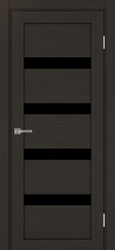 Полотно Турин 505 венге Цвет Венге Размер 600х2000мм Покрытие Экошпон Стекло Черное