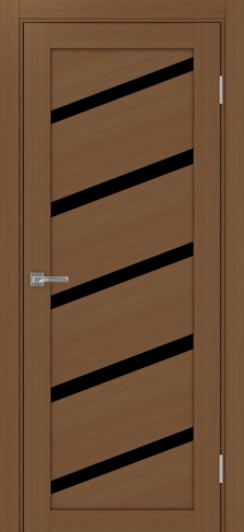 Полотно Турин 506 У орех Размер 700х2000мм Покрытие Экошпон Стекло Черное