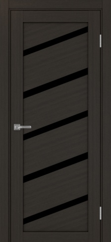 Полотно Турин 506 У венге Размер 700х2000мм Покрытие Экошпон Стекло Черное