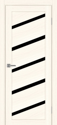 Полотно Турин 506 У ясень светлый Размер 800х2000мм Покрытие Экошпон Стекло Черное