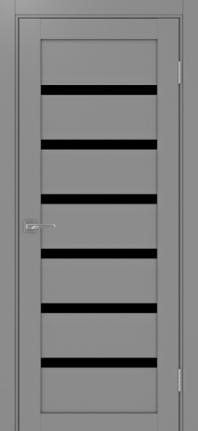 Полотно Турин 507 серый Цвет Серый Размер 700х2000мм Покрытие Экошпон Стекло Черное