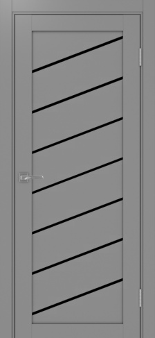 Полотно Турин 508 У серый Размер 800х2000мм Покрытие Экошпон Стекло Черное