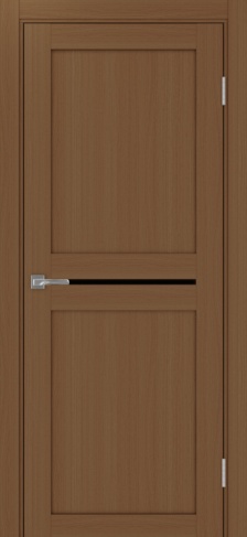 Полотно Турин 520.121 орех Размер 800х2000мм Покрытие Экошпон Стекло Черное