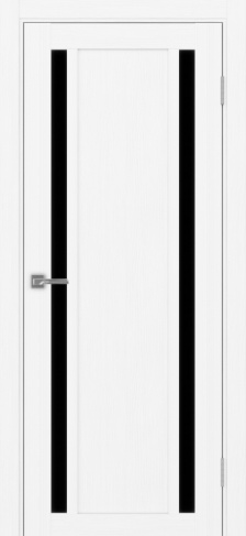 Полотно Турин  522.212 белый лёд Размер 700х2000мм Покрытие Экошпон Стекло Черное