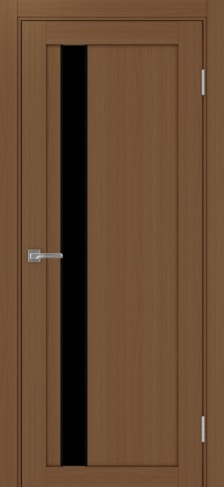 Полотно Турин 528АПП SB Цвет Орех Размер 700х2000мм Покрытие Экошпон Стекло Черное