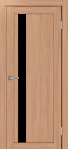 Полотно Турин 528АПП SB Цвет Ясень тёмный Размер 600х2000мм Покрытие Экошпон Стекло Черное